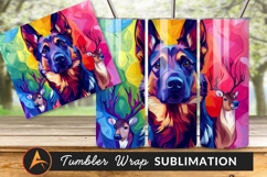 Colorful Dog And Deer Modern Art Product Image 1
