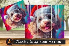 Festive Dog In Santa Hat Tumbler Png Product Image 1