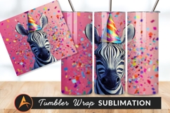 Zebra Celebration Party Animal Tumbler Png