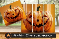 Glossy Carved Pumpkin Tumbler Png For Halloween
