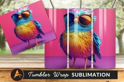 Cool Rainbow Bird Wearing Sunglasses Design