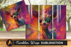 Colorful Deer Illustration With Big Eyes