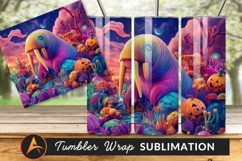 Psychedelic Walrus In A Fantasy Halloween Landscape
