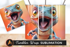 Cartoon Baby Dinosaur Isolated Tumbler Png Image