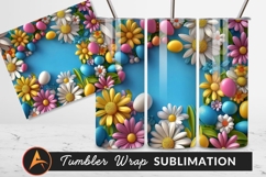Easter Eggs And Flowers Spring Background