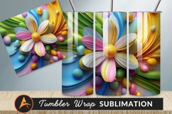 Spring Easter Flower Eggs Colorful Abstract PNG 