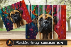 Dog With Rainbow Antlers Tumbler Png