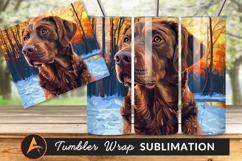 Chocolate Labrador Portrait In A Winter Scene Tumbler 