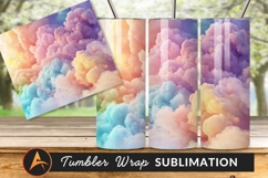 Colorful Cloudscape Background For Tumbler Png Design