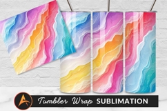 Pastel Rainbow Textured Abstract Background Tumbler Png