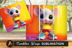 Cute Cartoon Mouse Wearing Hoodie And Sneakers