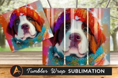 St Bernard Dog Winter Hat And Scarf Tumbler 