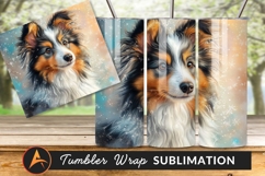 Winter Portrait Of A Shetland Sheepdog Tumbler 