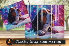 Adorable Puppy In Winter Wonderland Tumbler Png