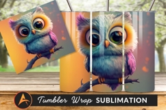 Cute Colorful Owl Perched On Branch Tumbler 
