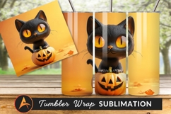 Halloween Cat On Pumpkin Festive Season Tumbler 