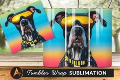 Cool Dog Wearing Goggles Tumbler Png