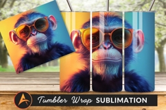 Cool Chimp With Sunglasses Tumbler Png Image Product Image 1