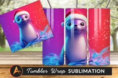 Seal With Santa Hat Tumbler Png Image Product Image 1