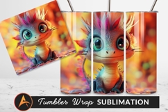 Adorable Baby Dragon With Big Eyes Sitting Tumbler Product Image 1