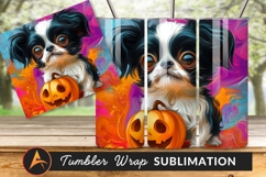 Cute Puppy Halloween Pumpkin Artistic Tumbler Png Product Image 1