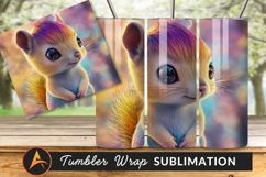 Cute Squirrel Portrait Big Eyes Fluffy Fur Tumbler Product Image 1
