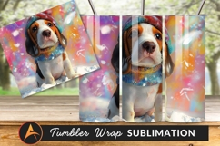 Cute Puppy In Winter Hat And Scarf Tumbler Product Image 1