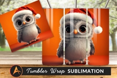 Cute Owl Wearing Santa Hat Christmas Holiday Tumbler Product Image 1