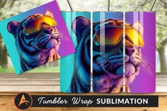 Tiger With Goggles Tumbler Png Ready Graphic Product Image 1