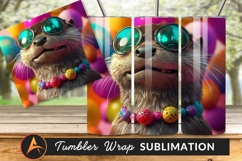 Fun Otter With Sunglasses And Bead Necklace Tumbler Product Image 1