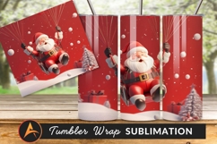 Santa Claus On Swing With Parachute Tumbler Product Image 1