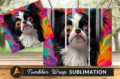 Colorful Dog Portrait Furry Friend Tumbler Png Product Image 1