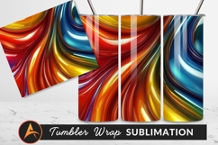 Colorful Abstract Swirls Modern Tumbler Png Design Product Image 1