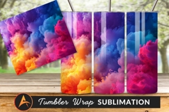 Colorful Clouds Swirl Abstract Tumbler Png Product Image 1