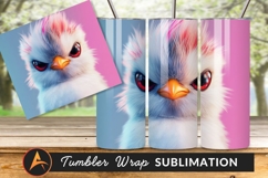 Angry Bird With Mohawk Furry Close Up Tumbler Product Image 1