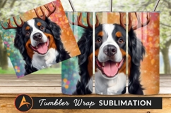 Dog With Antlers Close Up Portrait Tumbler Png Product Image 1