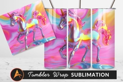 Iridescent Unicorn Standing On Swirl Background Product Image 1