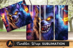 Grinning Werewolf Close Up Tumbler Png Product Image 1