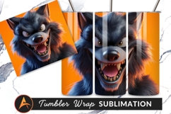Cartoon Wolf Character Big Bad Teeth Smile Tumbler Product Image 1