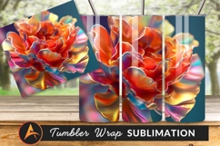 Iridescent Orange And Gold Flower Closeup Tumbler Product Image 1