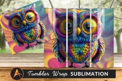 Colorful Abstract Owl Art Illustration Tumbler Png Product Image 1