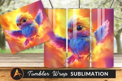 Colorful Fledgling Flapping Its Wings Tumbler Png Product Image 1