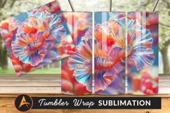 Abstract Colorful Flower Petals Tumbler Png Design Product Image 1