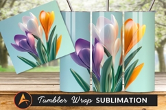 Crocus Flowers Bouquet Springtime Tumbler Png Product Image 1