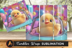 Cute Chick Driving In Car With Balloons Tumbler Product Image 1