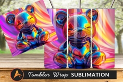 Colorful Chromatic Bear Cub Tumbler Png Product Image 1