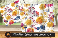 Watercolor Flowers Seamless Pattern Tumbler Png Product Image 1