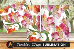 Alstroemeria Flowers Seamless Pattern Tumbler Png Product Image 1