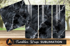 Black Marble Texture Abstract Tumbler Png Background Product Image 1