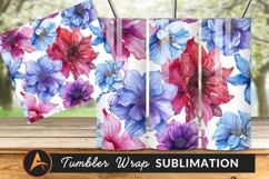 Watercolor Flowers Floral Seamless Pattern Design Product Image 1